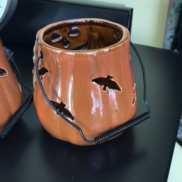 Set of 2 Lang Pumpkin Candle Holders - Picture 4 of 12